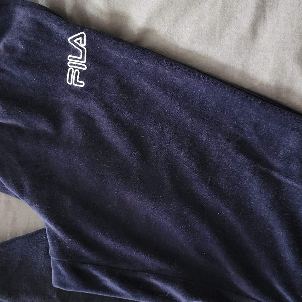 Fila Navy Blue Velour Pant
